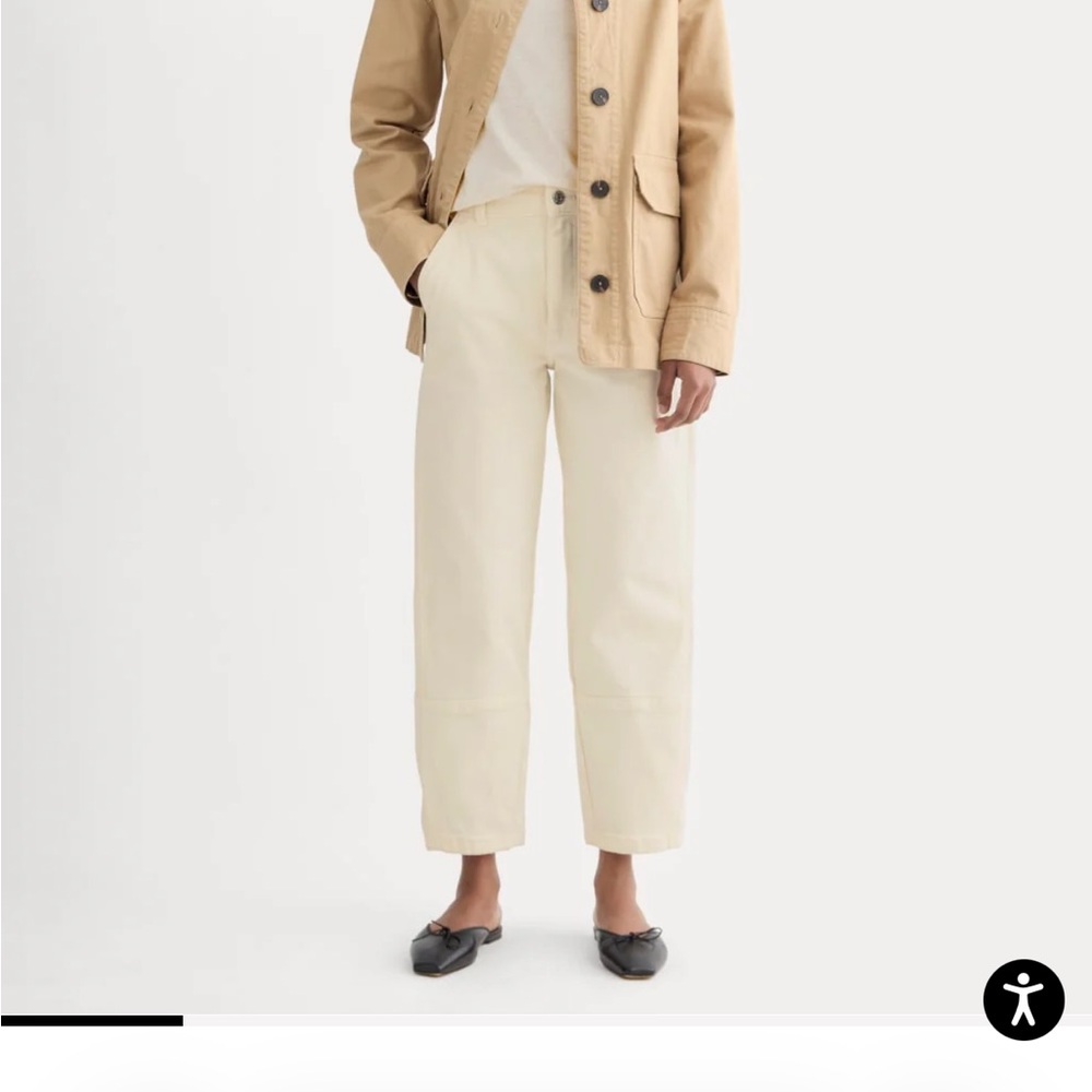 Everlane Cream Ankle Pants